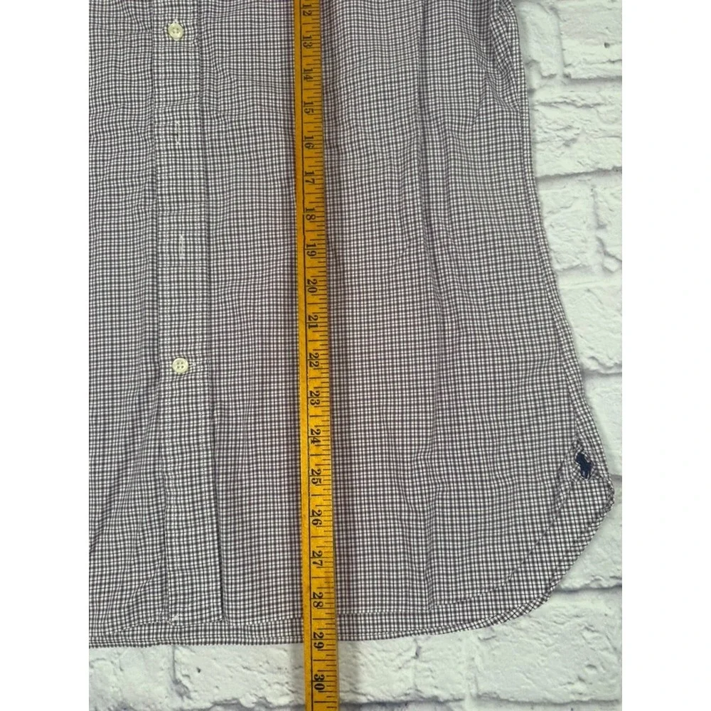 Polo Ralph Lauren Shirt Mens 16-41 Purple‎ Check Long Sleeve Button Up Cotton - Picture 4 of 10